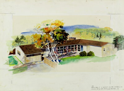 Chicago Tribune Chicagoland Prize Homes Competition, House #16, Aerial Perspective Rendering