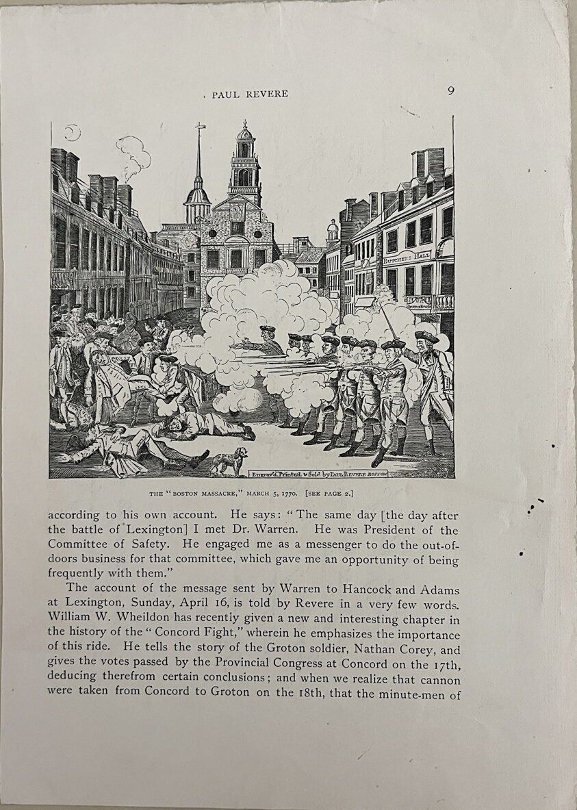 The "Boston Massacre," March 5, 1770
