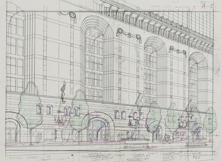 Harold Washington Library, Chicago, Illinois, Line Perspective