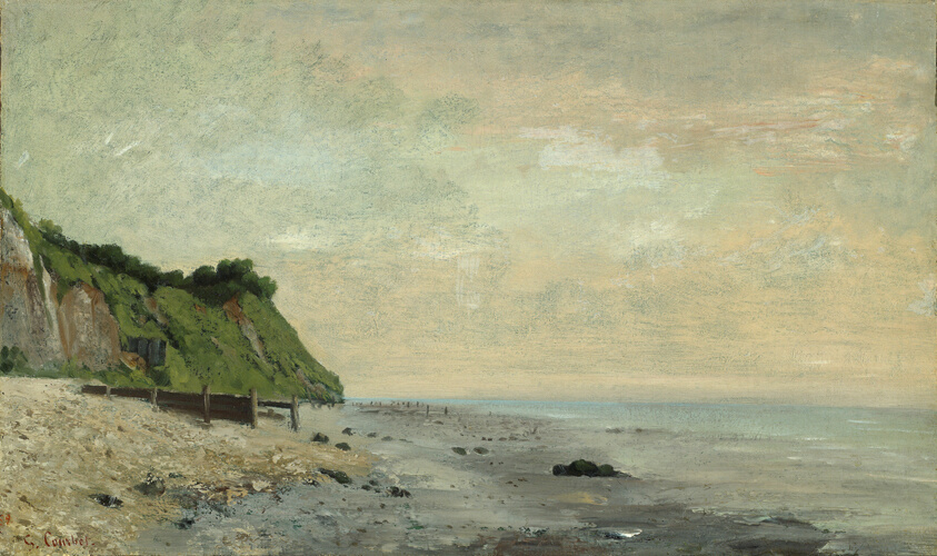 Cliffs on the Sea Coast: Small Beach, Sunrise (Falaise au bord de la mer, vu Petite Plage, soleil levant)