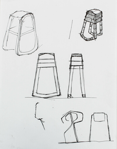 Sinmi Stool, Design Sketch