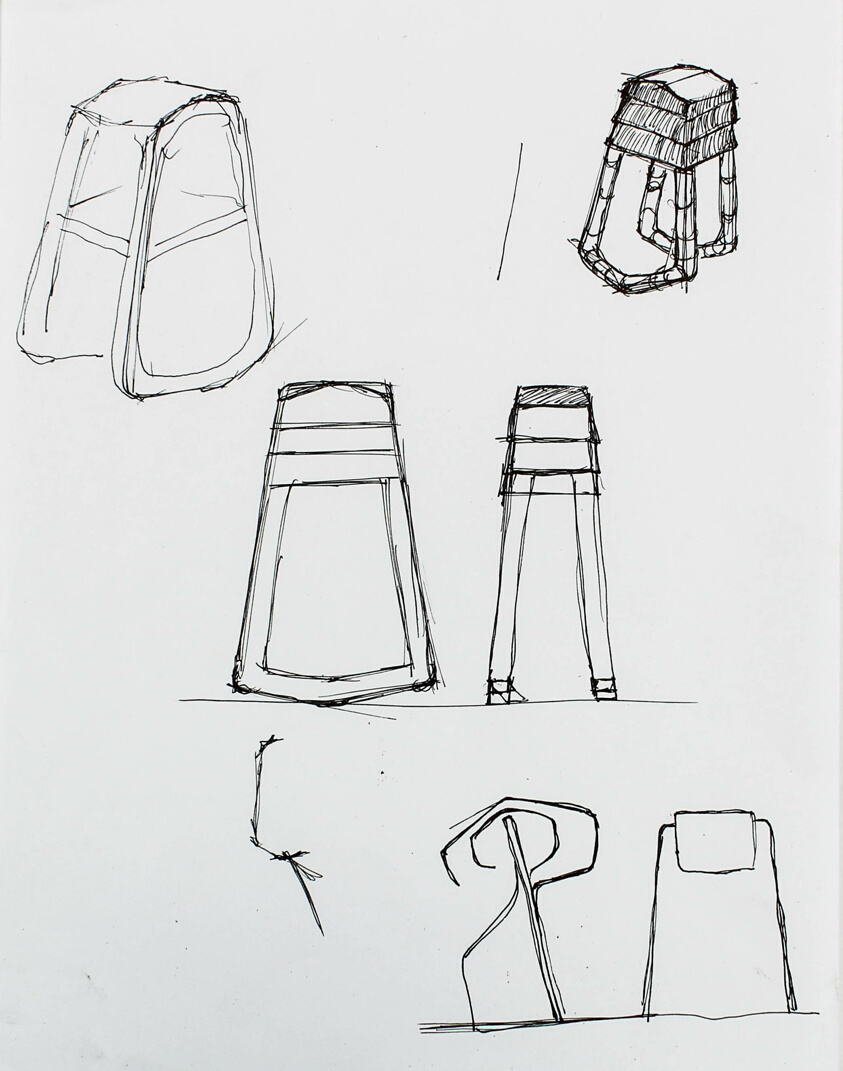 Sinmi Stool, Design Sketch