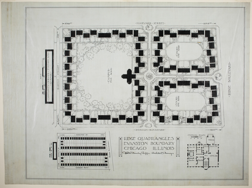 Ridge Quadrangles, Evanston, Illinois, Site Plan