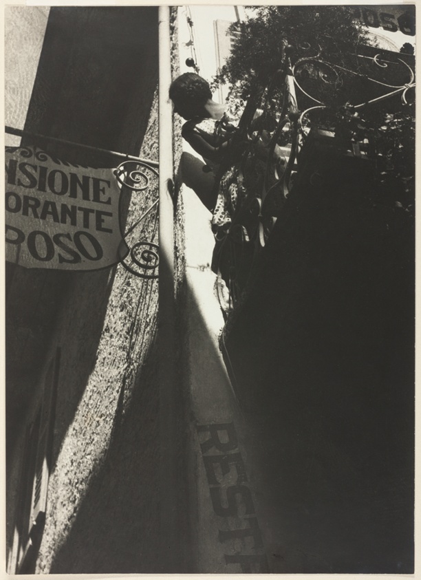 Lucia Moholy on a Balcony, Ascona