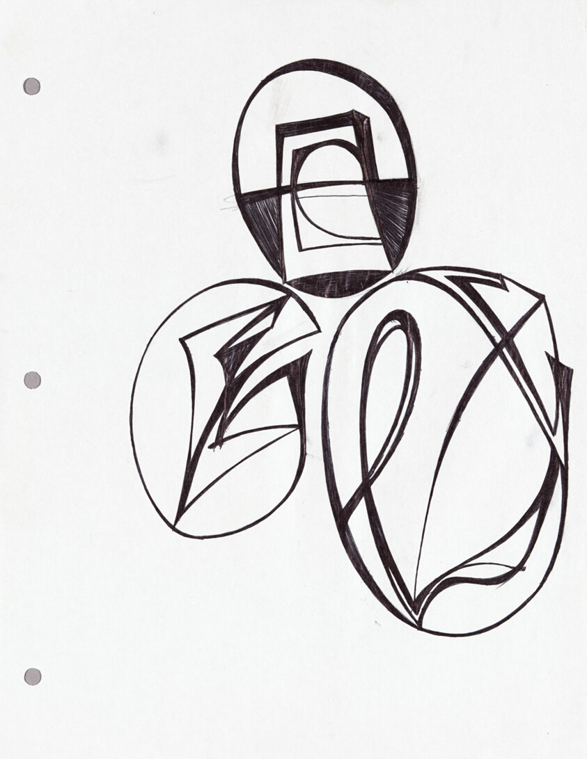Sketch for Cover of Emigre, Issue No. 26, "All Fired Up"