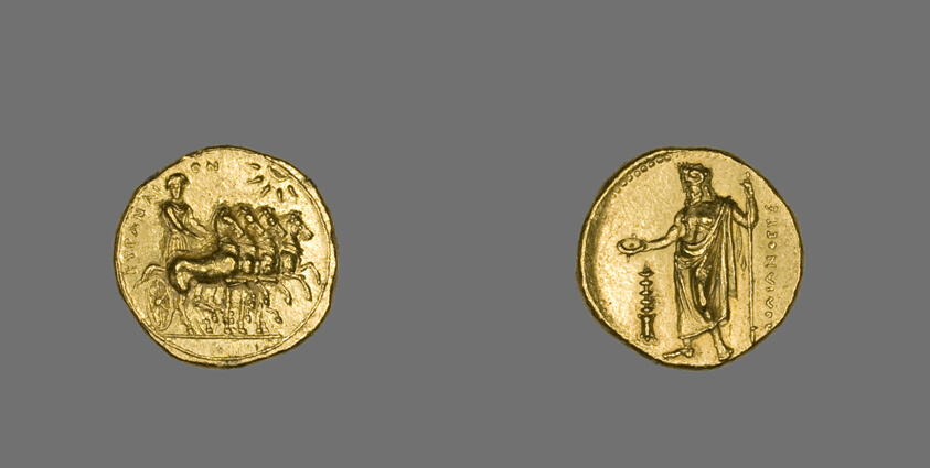 Stater (Coin) Depicting a Quadriga
