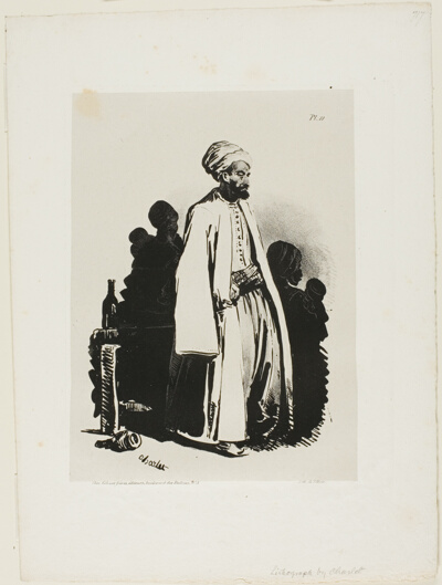 Standing Turk, plate eleven from Ink Sketches by Charlet