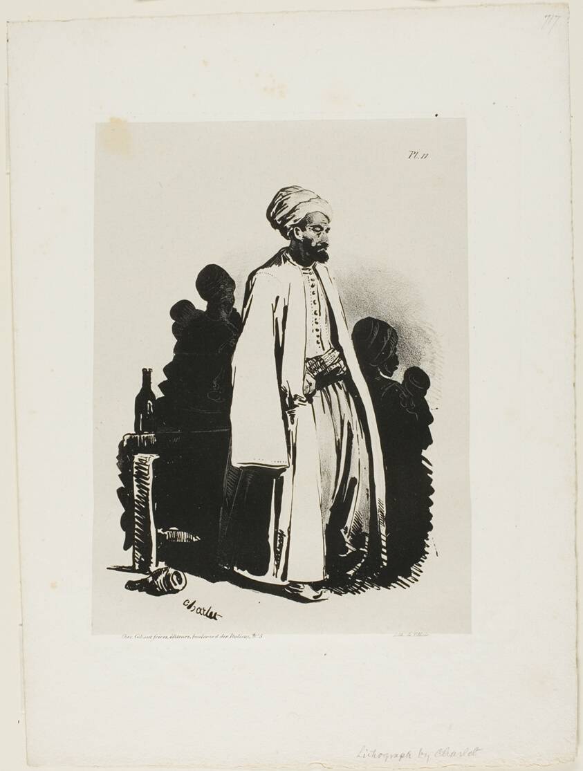 Standing Turk, plate eleven from Ink Sketches by Charlet