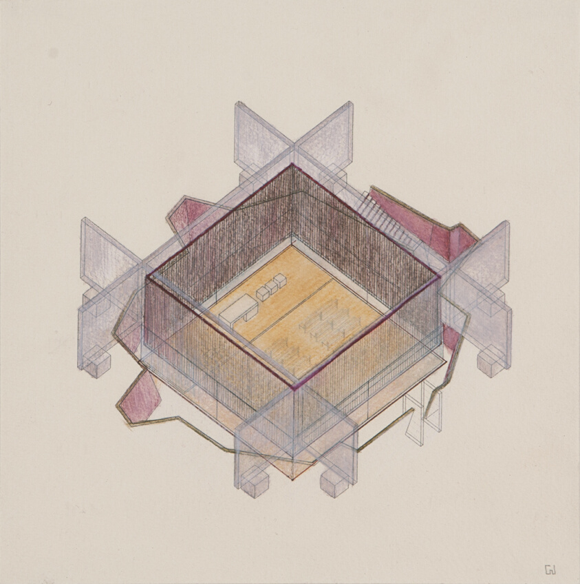 Capilla del Retiro, Auco, Chile, Concept Sketch