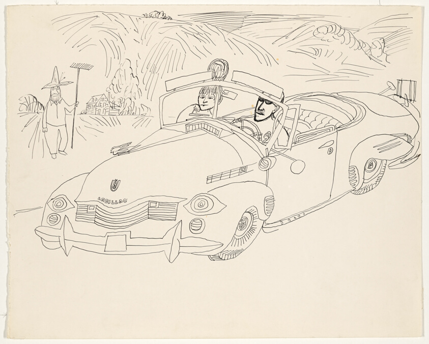 Untitled (Hedda Stern and Saul Steinberg in Cadillac)