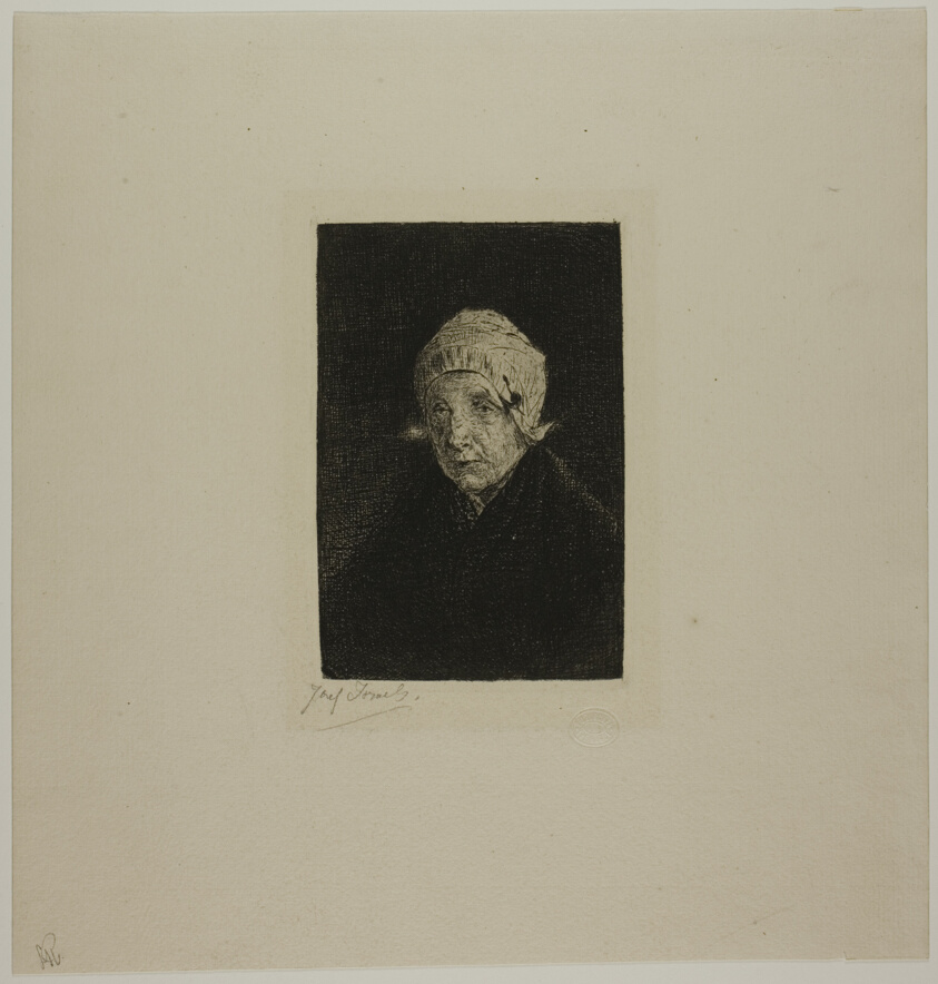 Elderly Lady in White Cap
