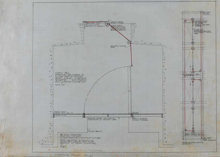 Capitol Theatre and Office Building, Melbourne, Australia, Plan and Section