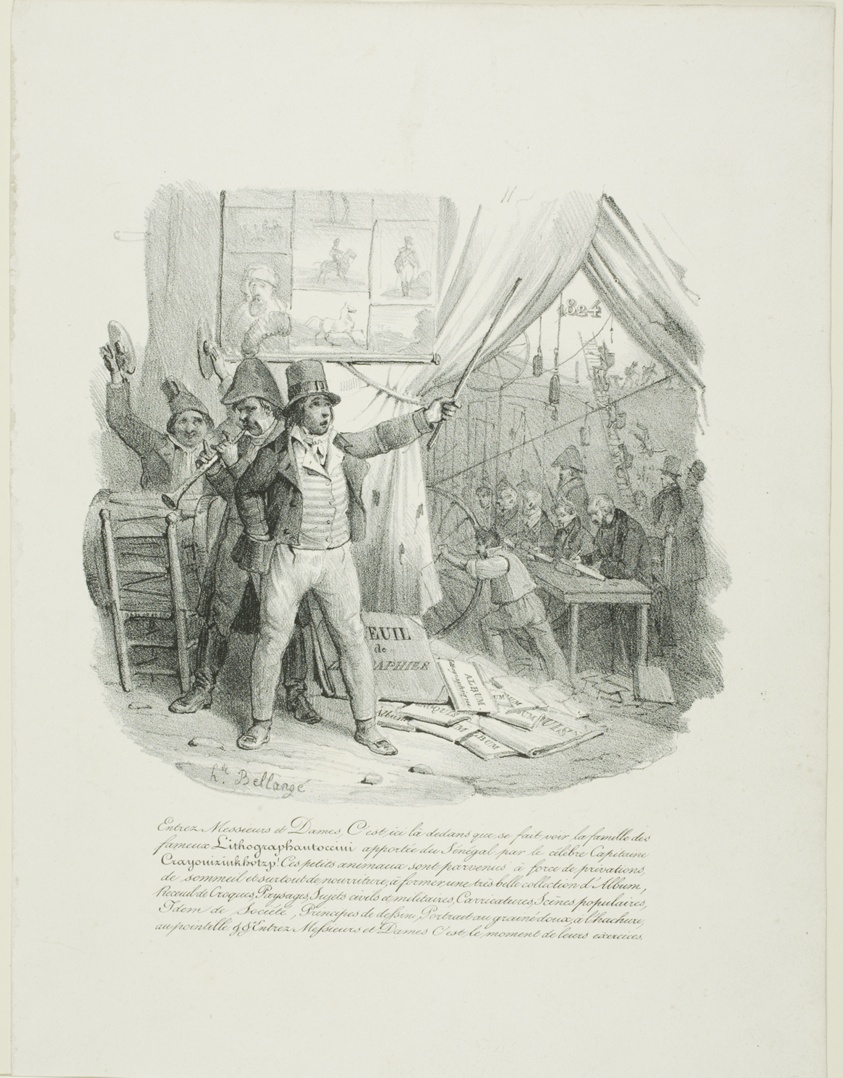 Come in, Ladies and Gentlemen, Inside you'll see the Famous Lithographantoccini Family...Frontispiece for "Album of 1824"