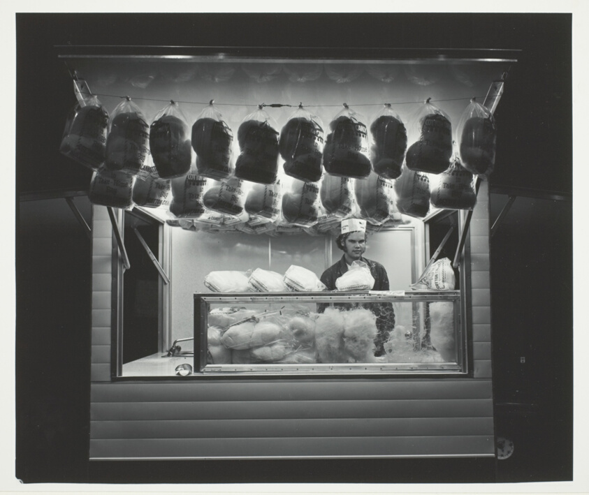 Cotton candy stand, International Amphitheatre, Chicago