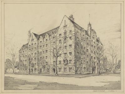 Young Men's Christian Association Building, Evanston, Illinois, Exterior Perspective