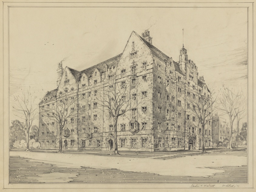 Young Men's Christian Association Building, Evanston, Illinois, Exterior Perspective