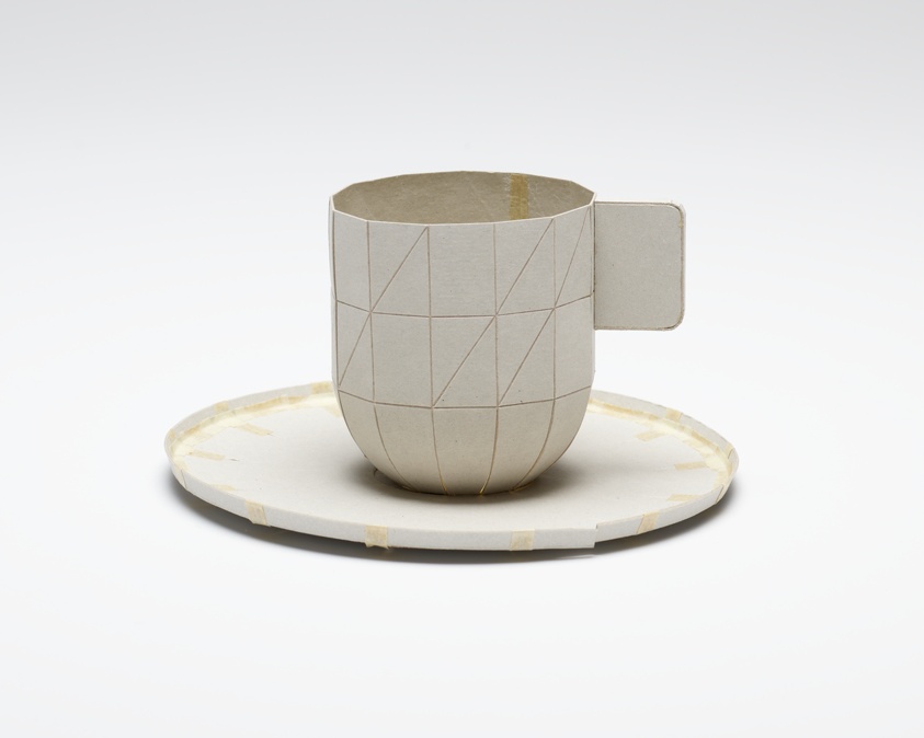 Paper Porcelain, Coffee Cup and Saucer Prototypes