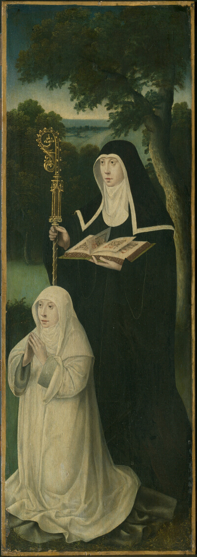 Saint Gertrude of Nivelles and an Augustinian Canoness