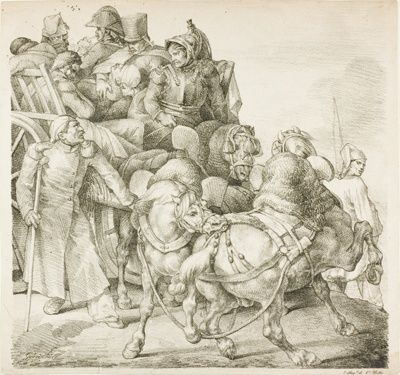 Wagon Laden with Wounded Soldiers