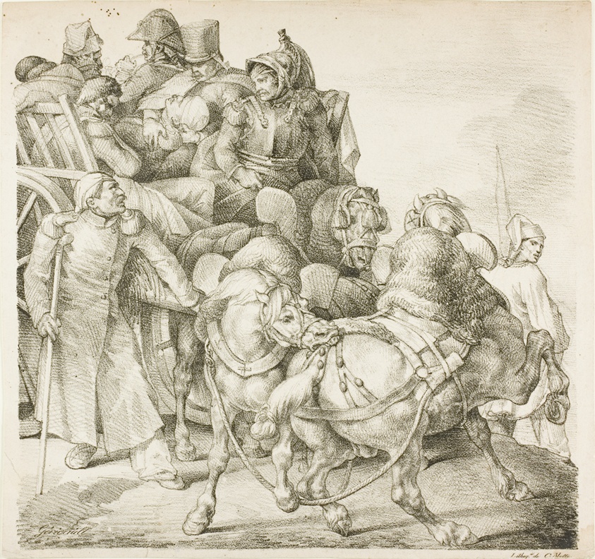 Wagon Laden with Wounded Soldiers