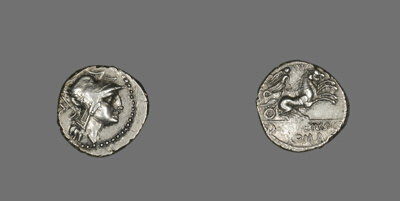 Denarius (Coin) Depicting the Goddess Roma