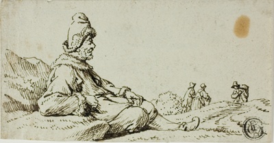 Man Resting in Landscape