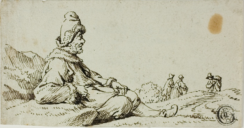 Man Resting in Landscape