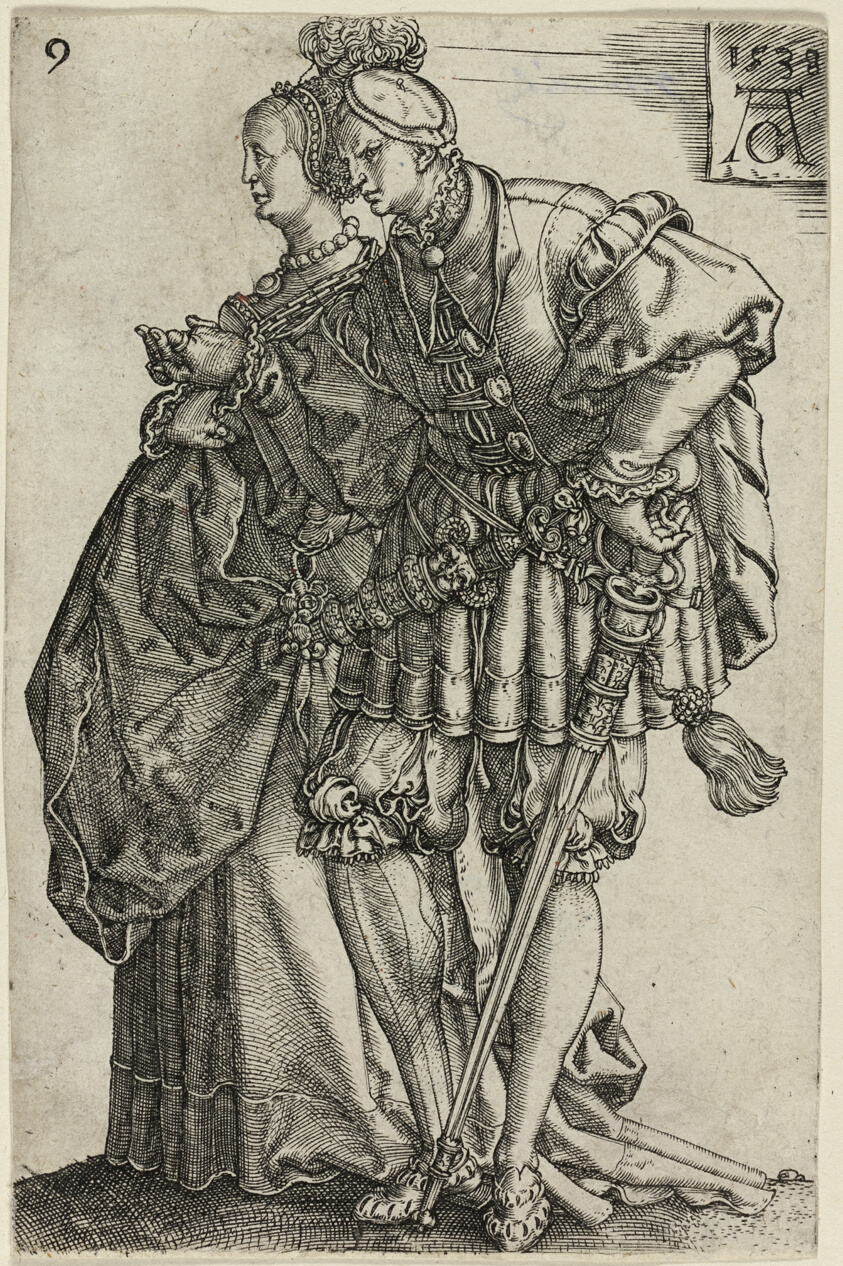 Dancing Couple, plate nine from The Large Wedding-Dancers