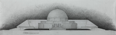 Adler Planetarium and Astronomy Museum Addition: Design Drawings, West Elevation