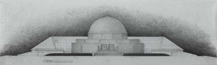 Adler Planetarium and Astronomy Museum Addition: Design Drawings, West Elevation