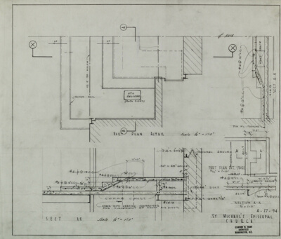 Saint Michael’s Episcopal Church, Barrington, Illinois, Perspective Drawing