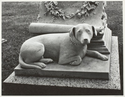 Marble Dog, Mount Auburn Cemetery, Watertown, Massachusetts