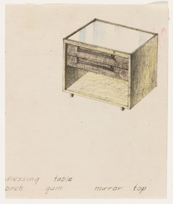 Isometric Furniture Design Studies, Dressing Table