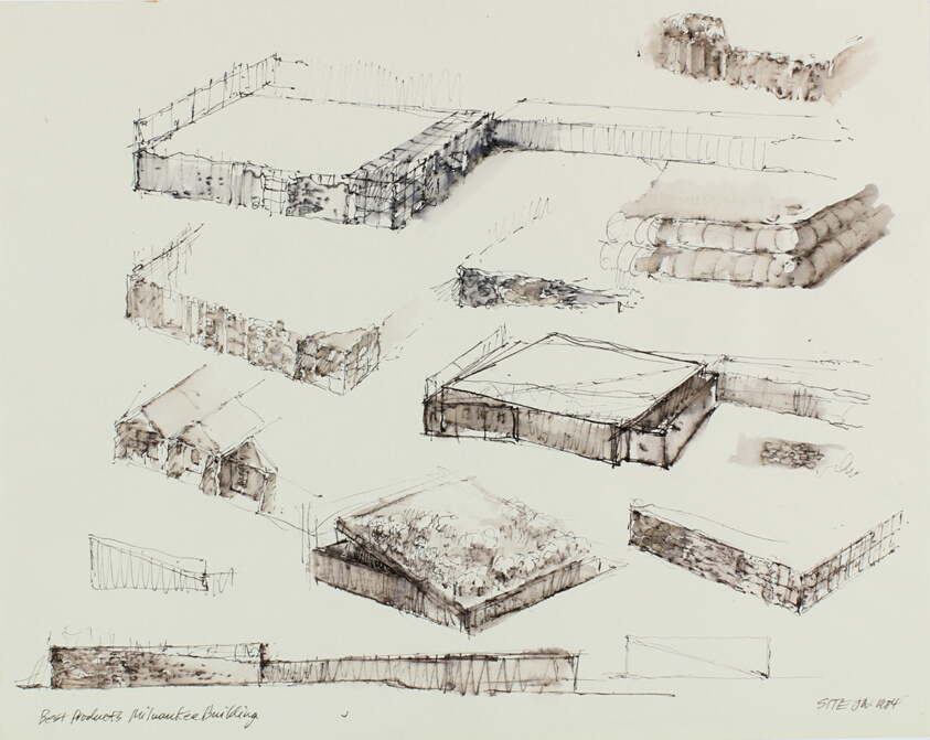 Best Products Showroom, Milwaukee, Wisconsin, Design Sketches