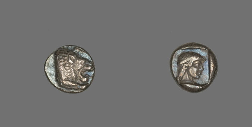 Drachm (Coin) Depicting Lion