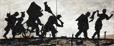 Procession Canvas-Diptych