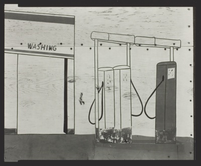 Painting of a Gas Station on US 119, Neon, Kentucky