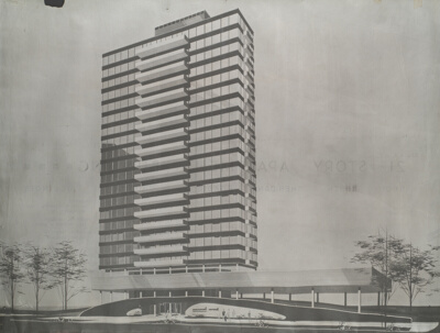 The Statesman - 21 Story Apartment Building: Architectural Working Drawings, A1-A14