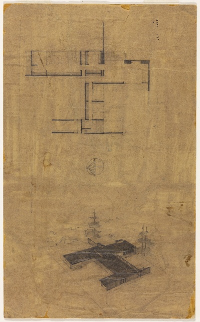 Schweikher Home and Studio, Roselle, Illinois, Design Sketches