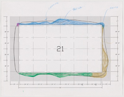 Aqua Tower, Chicago, Illinois, Floor Plate Study, Floor 21