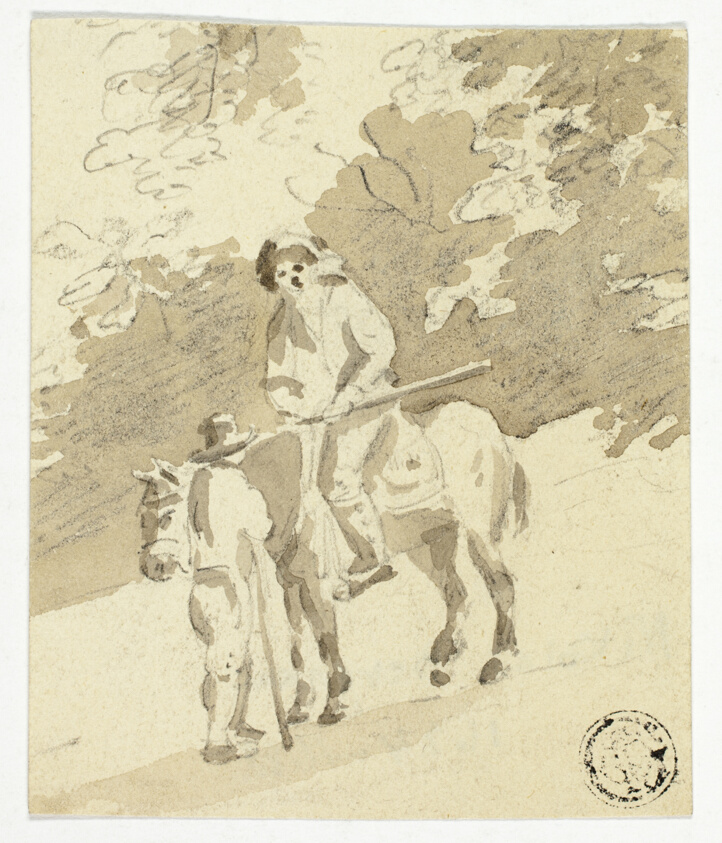 Man on Horse Talking with Man on Foot