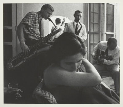 Gerry Mulligan Playing in a Hotel Room, from the series "Jazz Street"