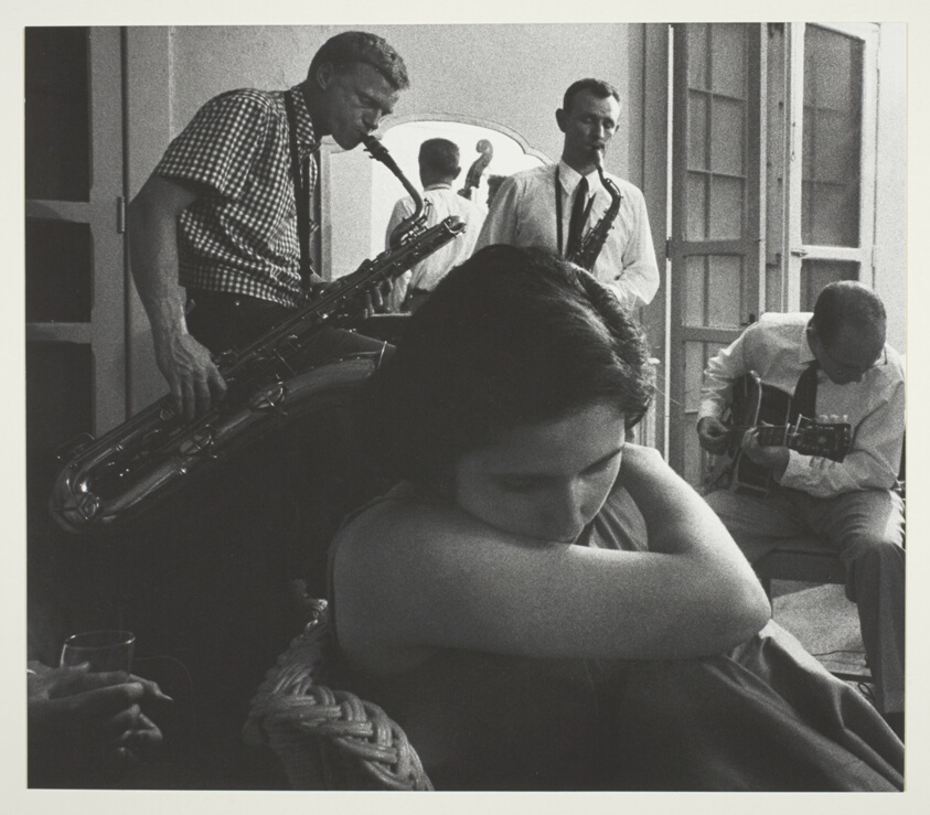 Gerry Mulligan Playing in a Hotel Room, from the series "Jazz Street"