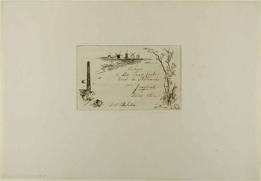 Title Page, from Cahier de six eaux-fortes, vues de Hollande