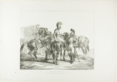 A Party of Life Guards, plate 5 from Various Subjects Drawn from Life on Stone