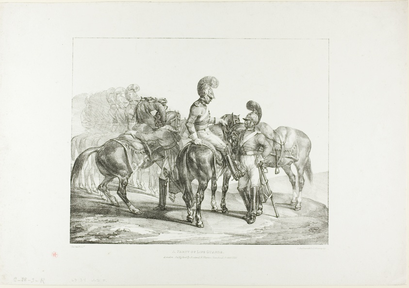 A Party of Life Guards, plate 5 from Various Subjects Drawn from Life on Stone