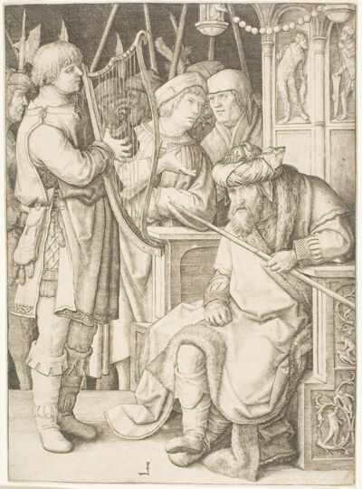 David Playing the Harp Before Saul