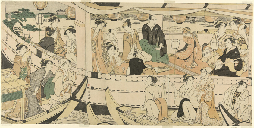 An Actors' Boating Party on the Sumida River