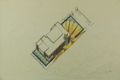Little Village Academy, Chicago, Illinois, Aerial Axiometric
