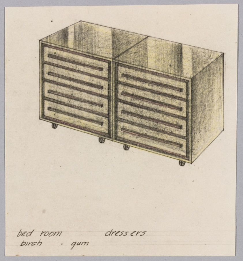 Isometric Furniture Design Studies, Bedroom Dressers